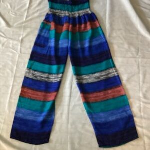 Vibrant Striped Wide Leg Pants